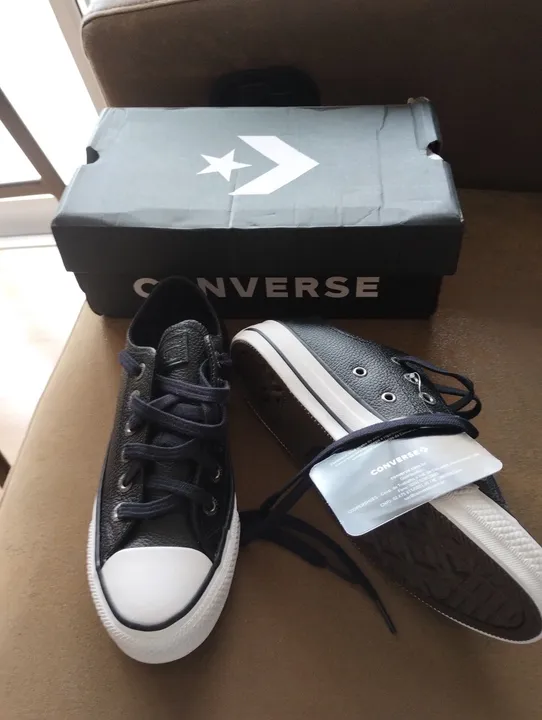 Converse All Star - Preto - Novo - Tamanho 38