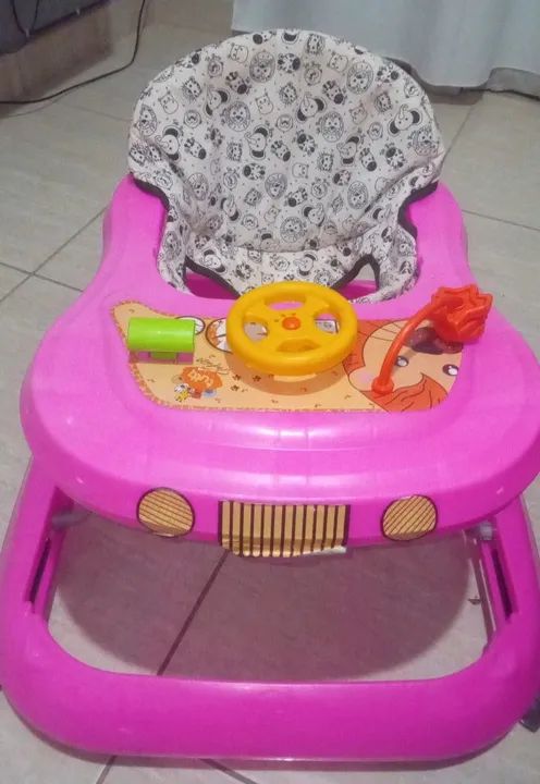 Andador Bebê Carrinho Rosa