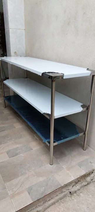 Prateleira de aço inox 3 prateleiras