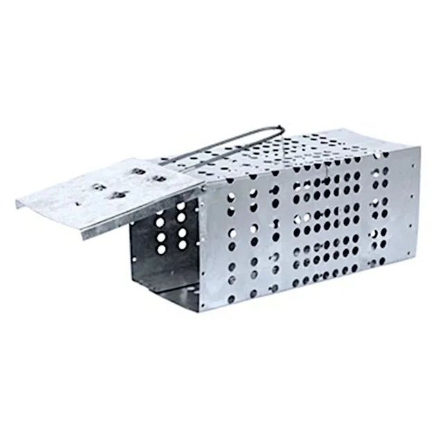 Ratoeira Armadilha Gaiola Grande Pega Rato/Ratazana Alta Pressão Mola/Chapa - Foto 3