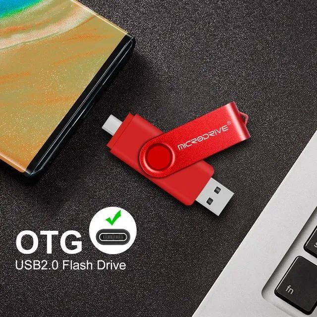 Pendrive 128gb Microdrive Original 2.0, 2 em 1