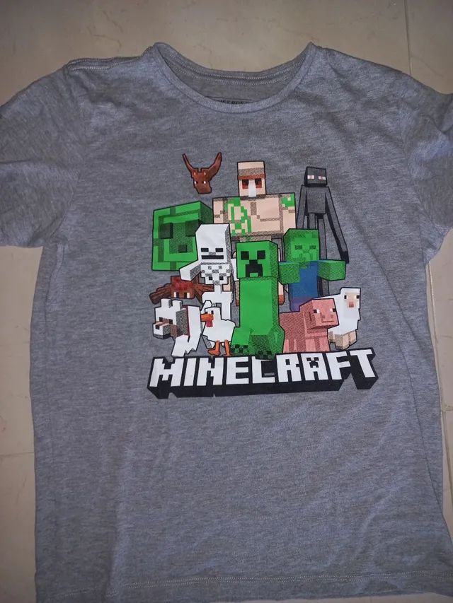 Camisetas Sonic e Minecraft originais tam 12