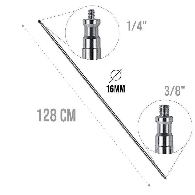 Braço Girafa Aço Inox Completo Com Articulador Cabeça Efeito