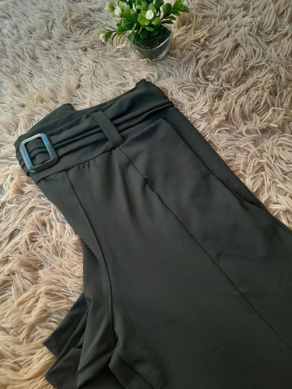 Calça com cinto legging poliamida - Foto 4