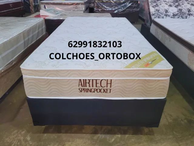 Base e Colchão Solteirão airtech da ortobom