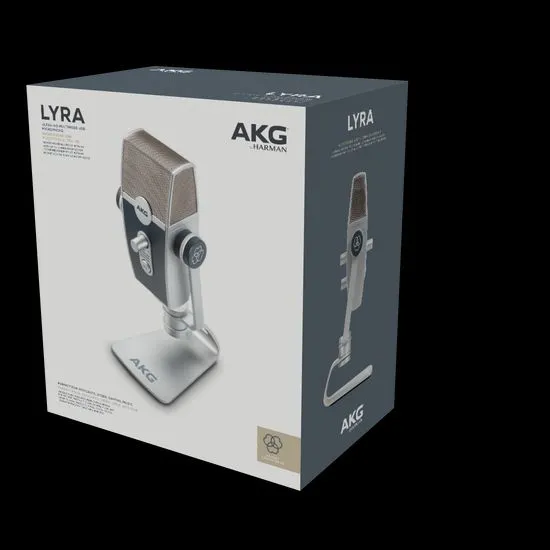 Microfone AKG Lyra USB Condensor para Streaming e Gravação