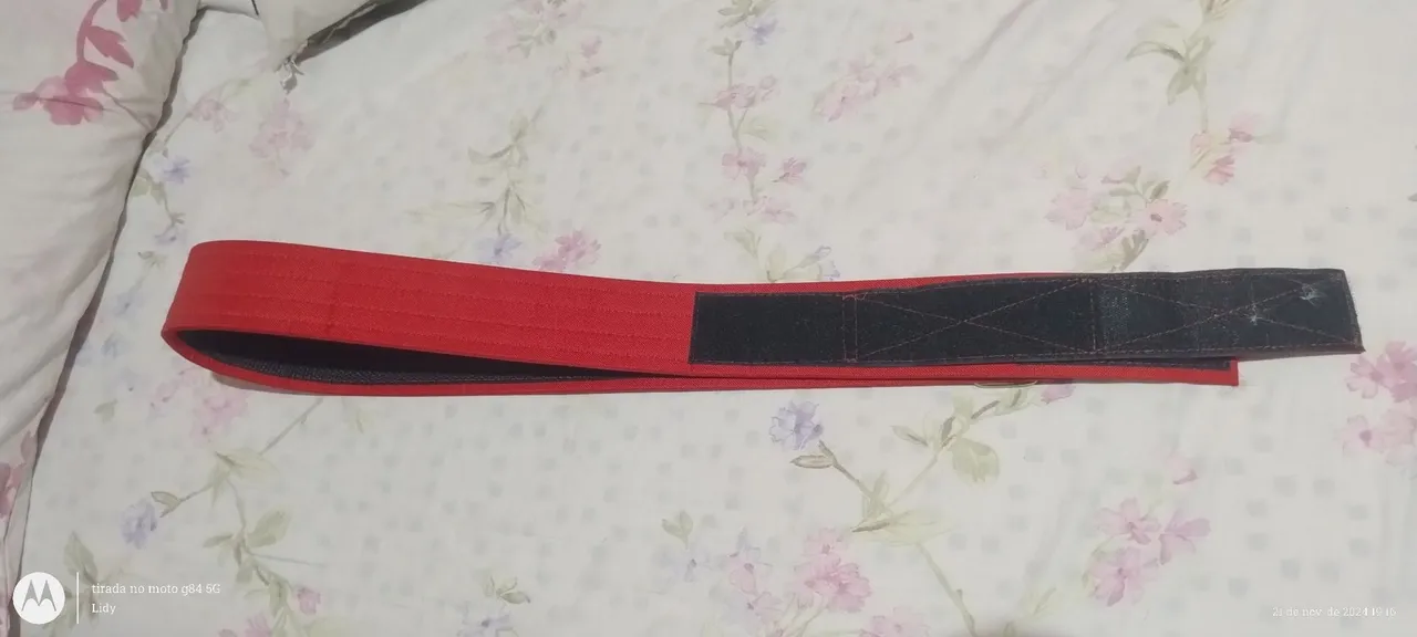 Cinto Vermelho com Velcro - Unissex