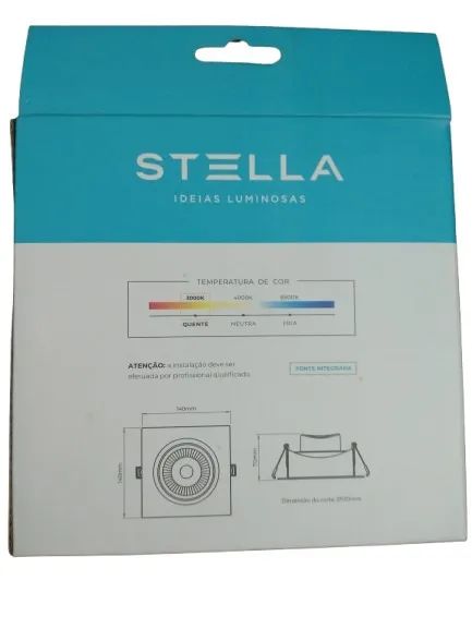 2 Spot's de 12 W - Bivolt de embuna cor preta - Marca Stella - Foto 4
