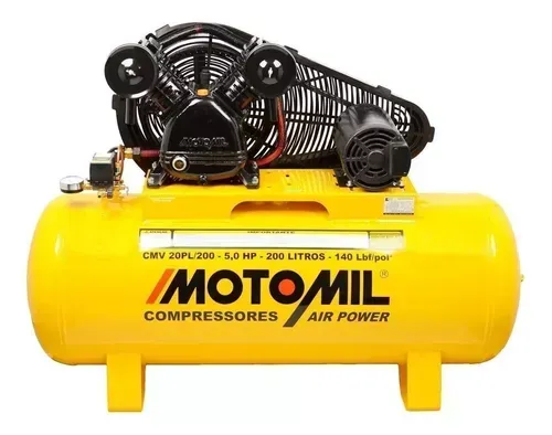COMPRESSOR MOTOMIL CMV-20PL/200 20PES 200L AIR POWER TRIF.220/380V