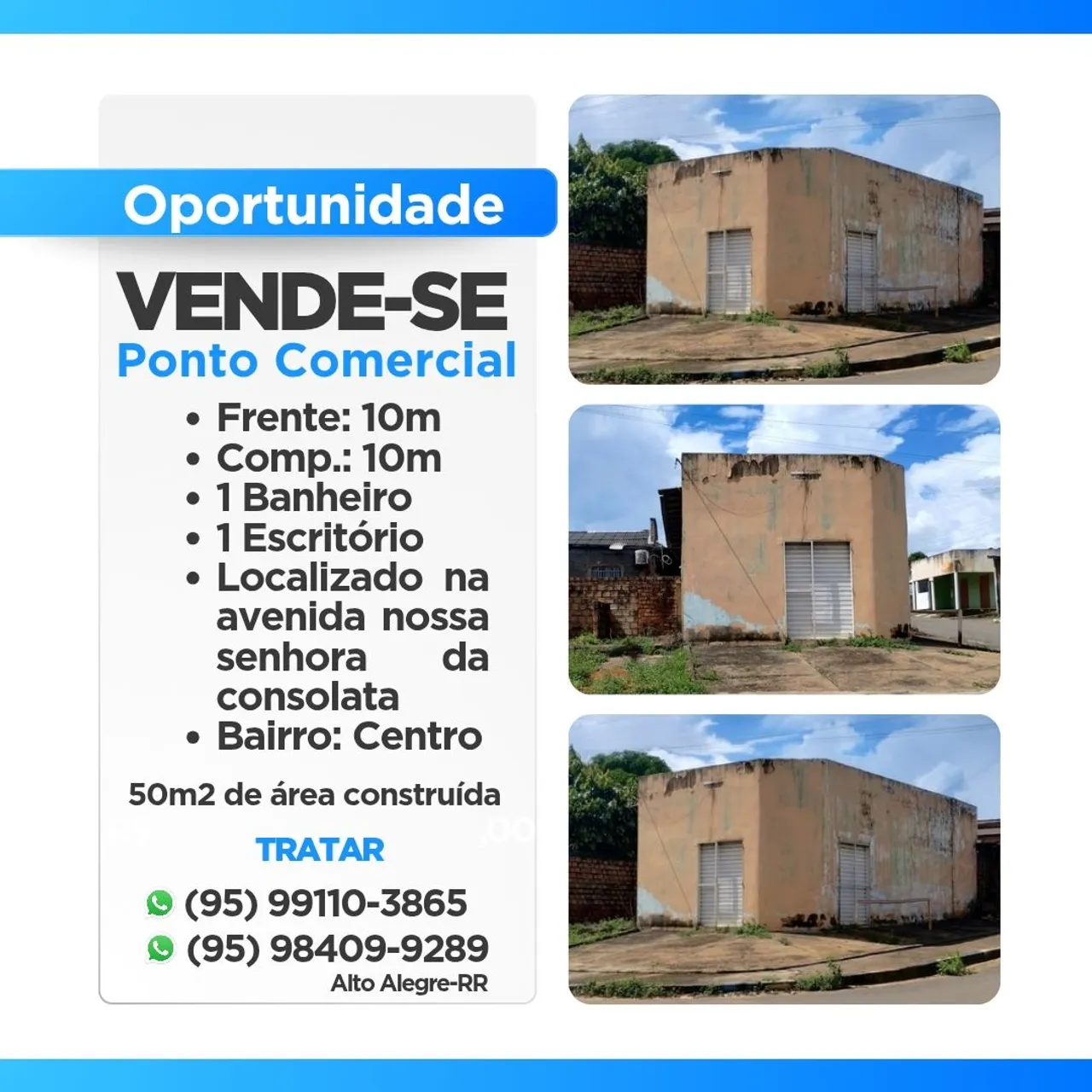 PONTO COMERCIAL A VENDA - ALTO ALEGRE-RR