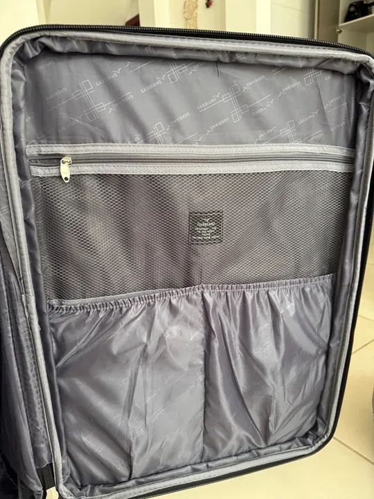 Mala de viagem Grande Gabbagio Preta 23kg a 32kg - Foto 4