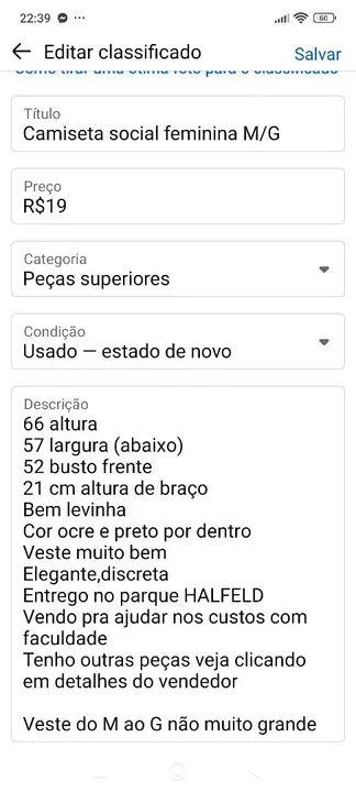 Blusa de Chiffon Bege e Preto - Foto 5
