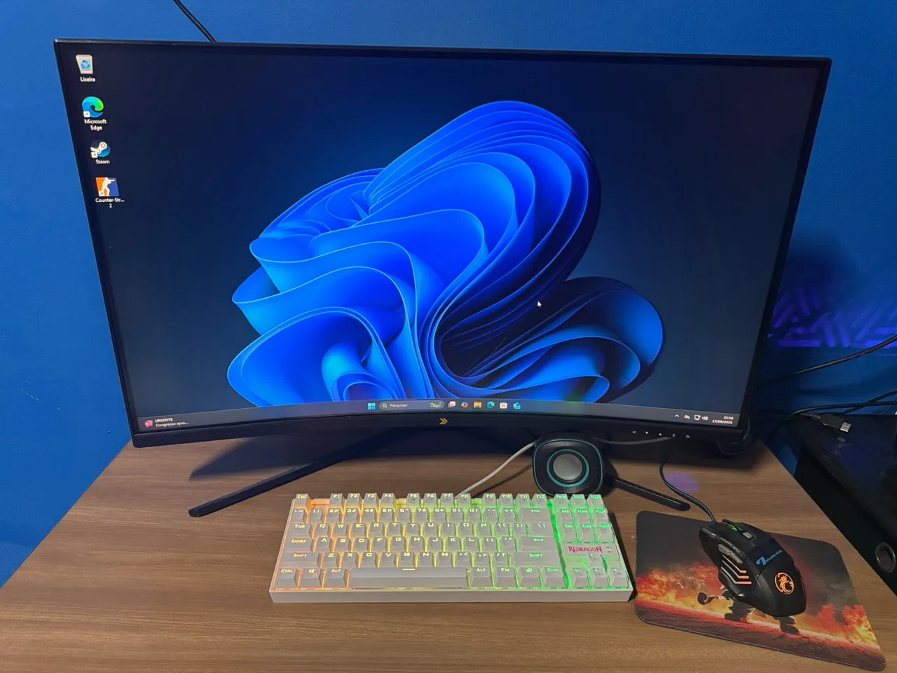 PC Gamer com teclado e mouse Redragon