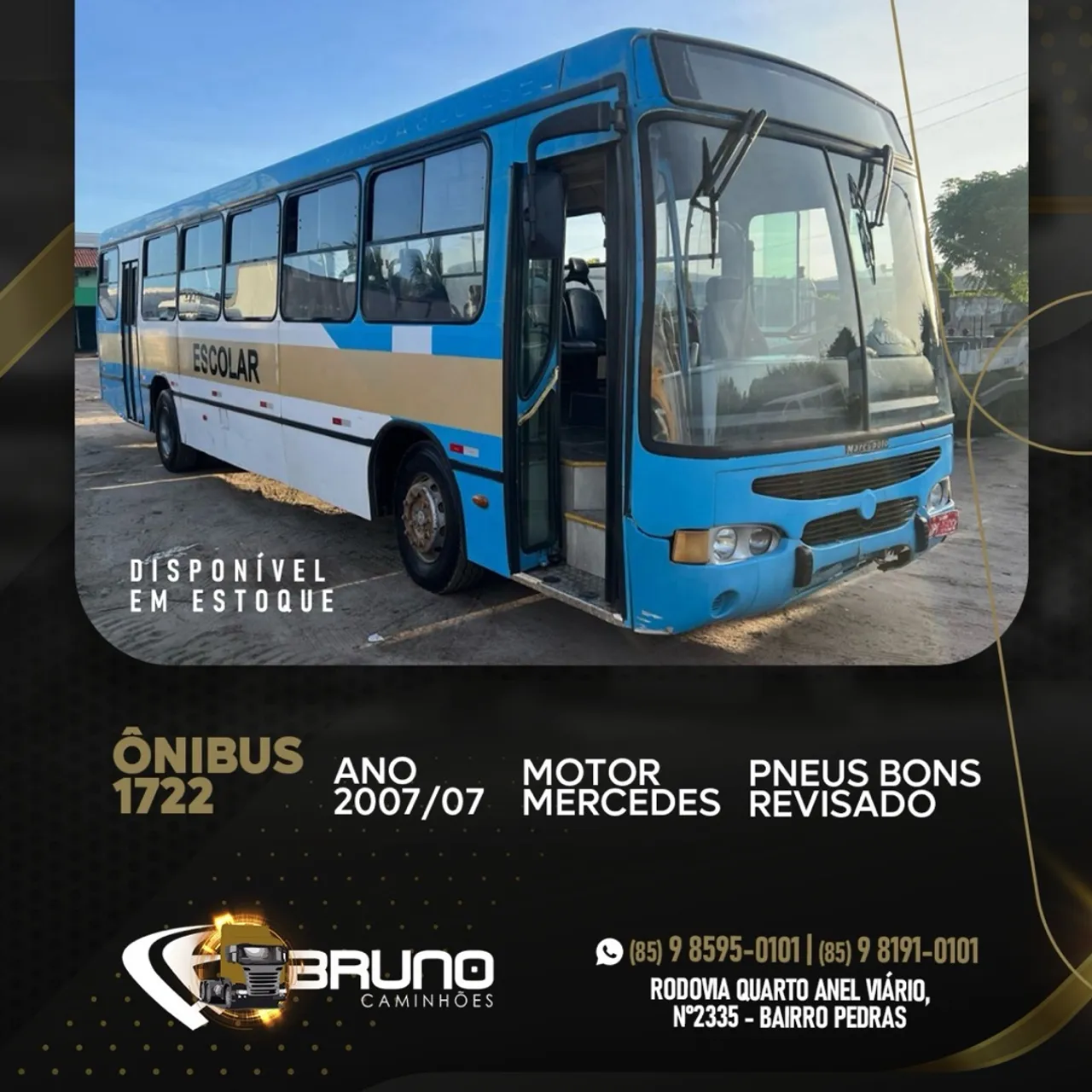 Ônibus Escolar Mercedes-Benz 1722 - 2007/07