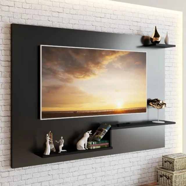 Painel de televisão até 43 Plg - Cor Preto - larg 1,10m - Sala-TV-Entrega gratis