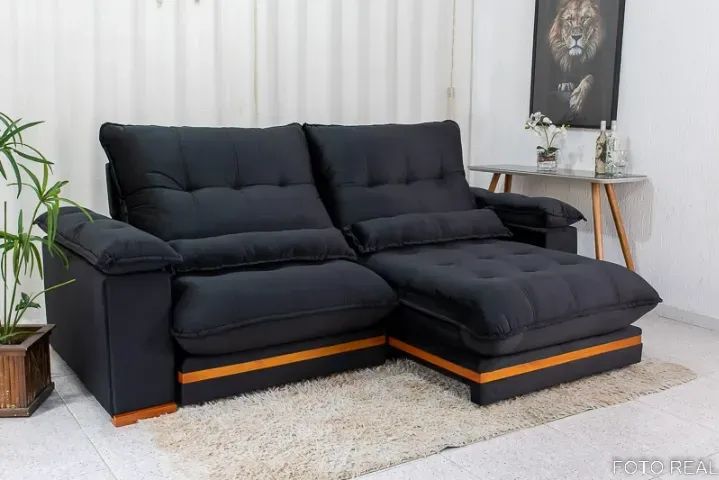 Chame para agendar sua entrega! Mod Sofá Retrátil e Reclinável 2.50cm COD 321   - Foto 4