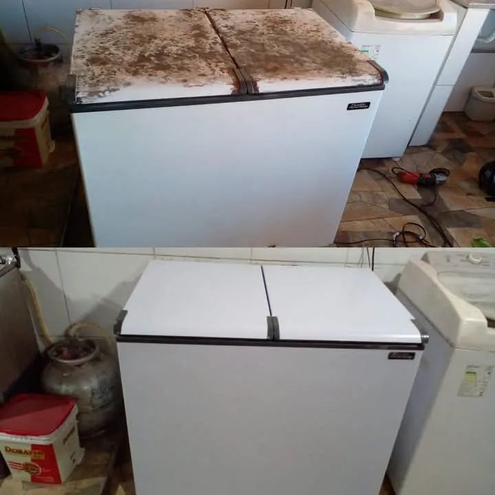 Geladeira envelopamento antes e depois  - Foto 3