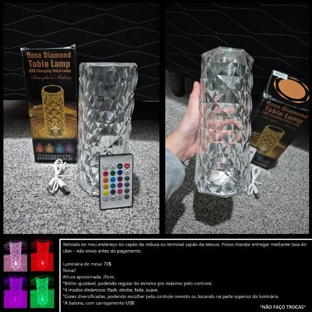 Luminária de mesa nova