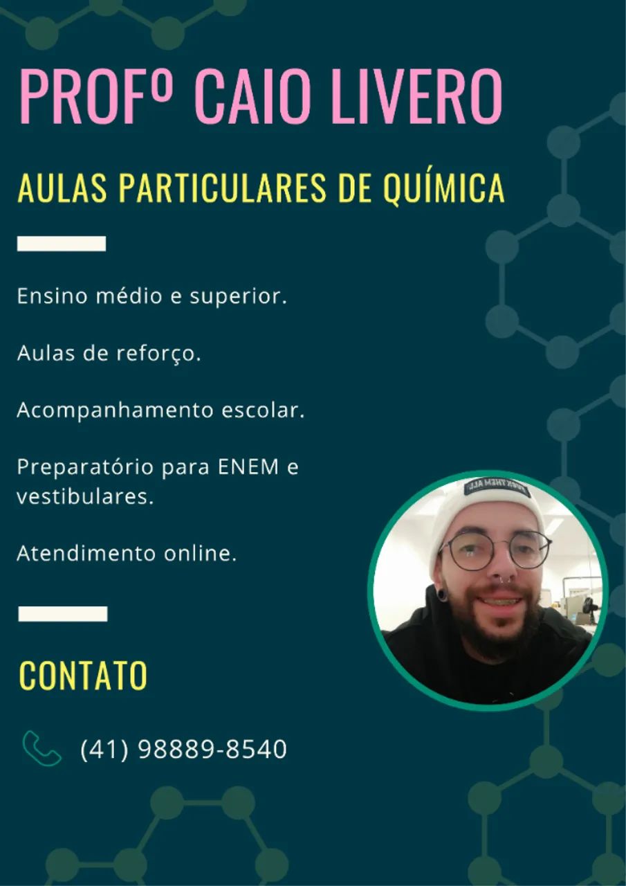 Aula particular de Química e Matemática!