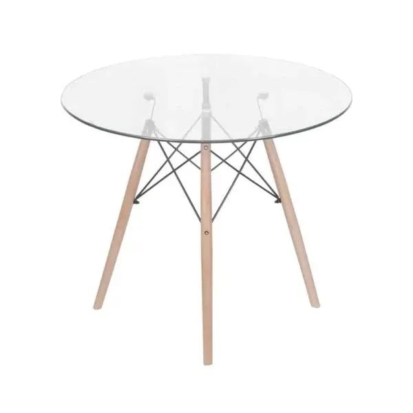 Conjunto Mesa Eames Tampo Vidro 90cm (Nova direto da Fábrica) - Foto 5