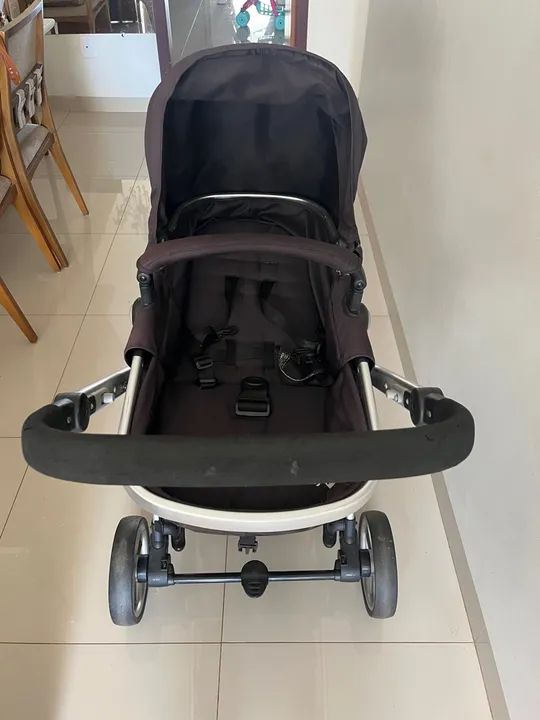 Carrinho Safety 3 rodas 3 em um carrinho, bebê conforto e base para o carro  - Foto 5