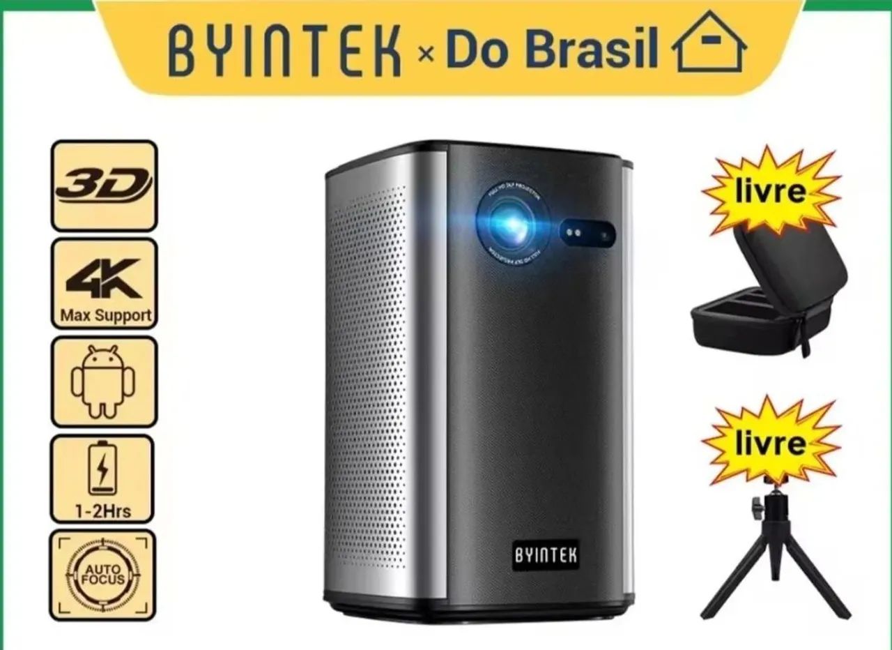 Projetor com óculos 3D. Leia o anuncio