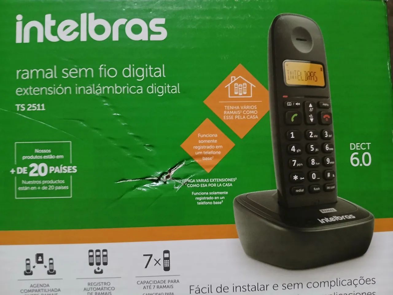 Ramal Sem Fio Digital Intelbras TS 2511 - 7 Ramais
