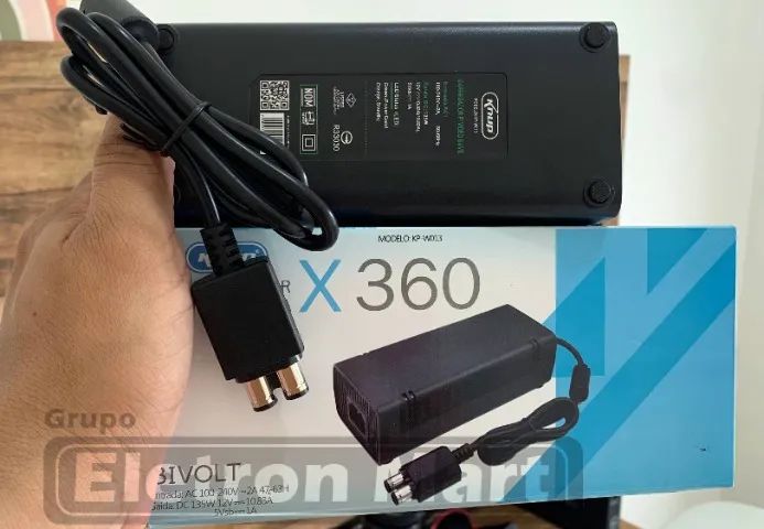 Fonte Xbox 360 Slim Compatível Bivolt 110v 220v 2 Pinos - Foto 2