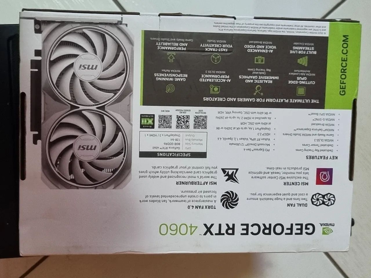 MSI GeForce RTX 4060 Ventus 2X white OC Edition. Paca de vídeo. - Foto 2