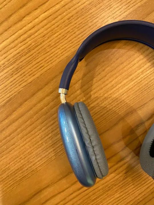 Fone Headphone Bluetooth Wireless Extra Bass P9 Air Top Max Cor Azul - Foto 3