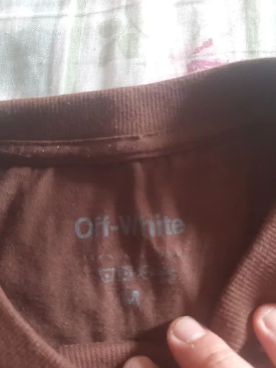 Camiseta Off-White Marrom M - Foto 2