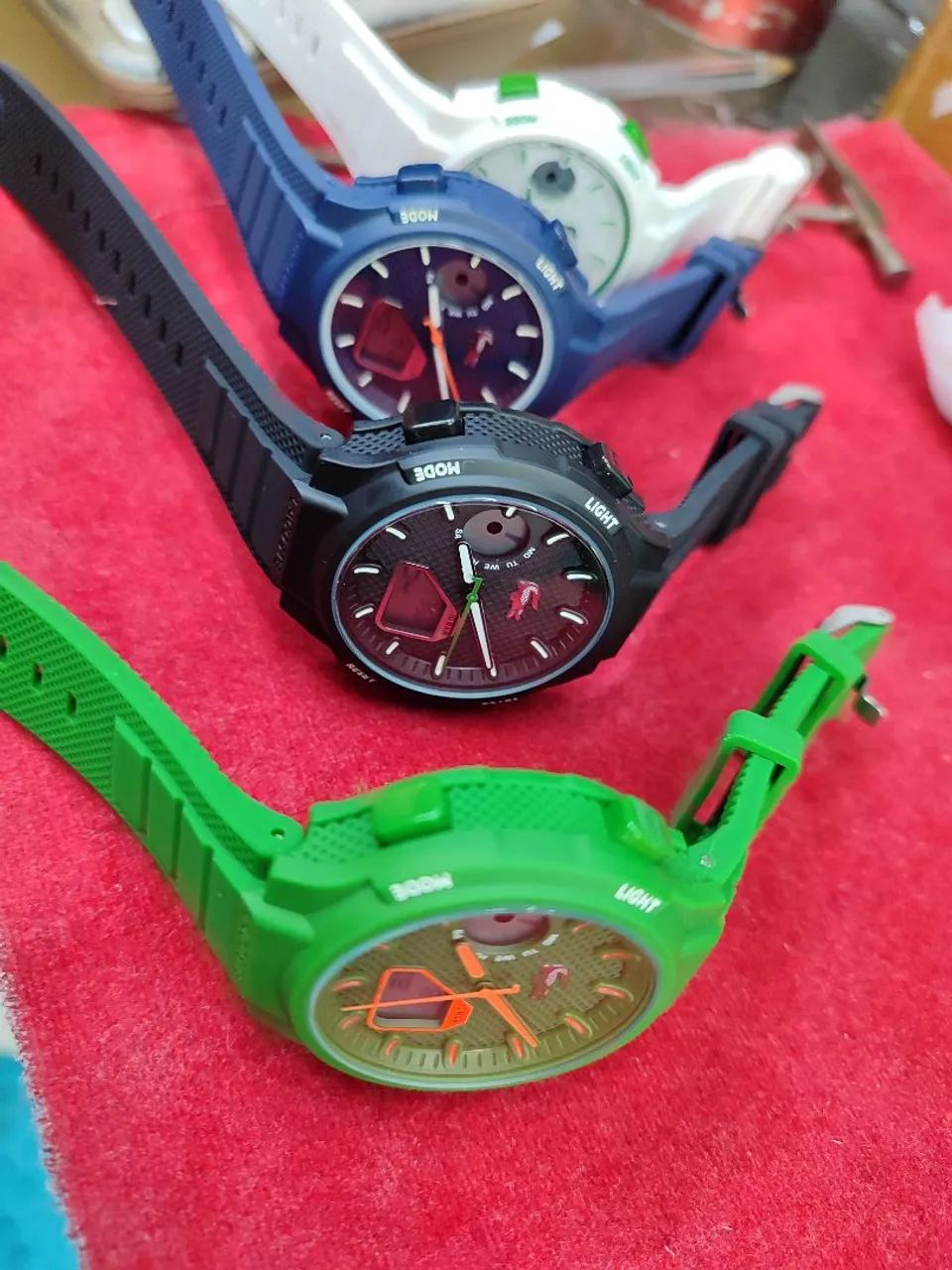 Relógio masculino pulseira de borracha moda  - Foto 5