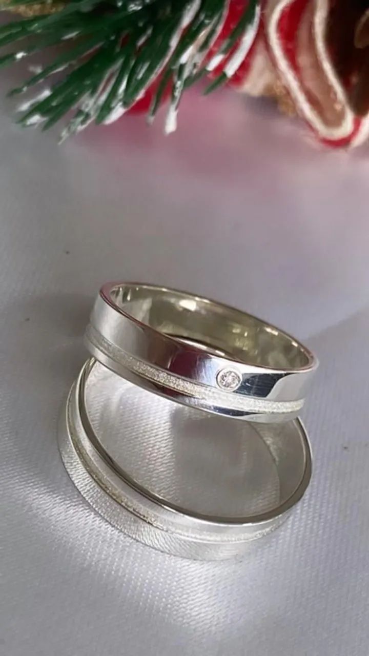 Alianças de prata 950 (Enamorados Oriente) - Foto 5