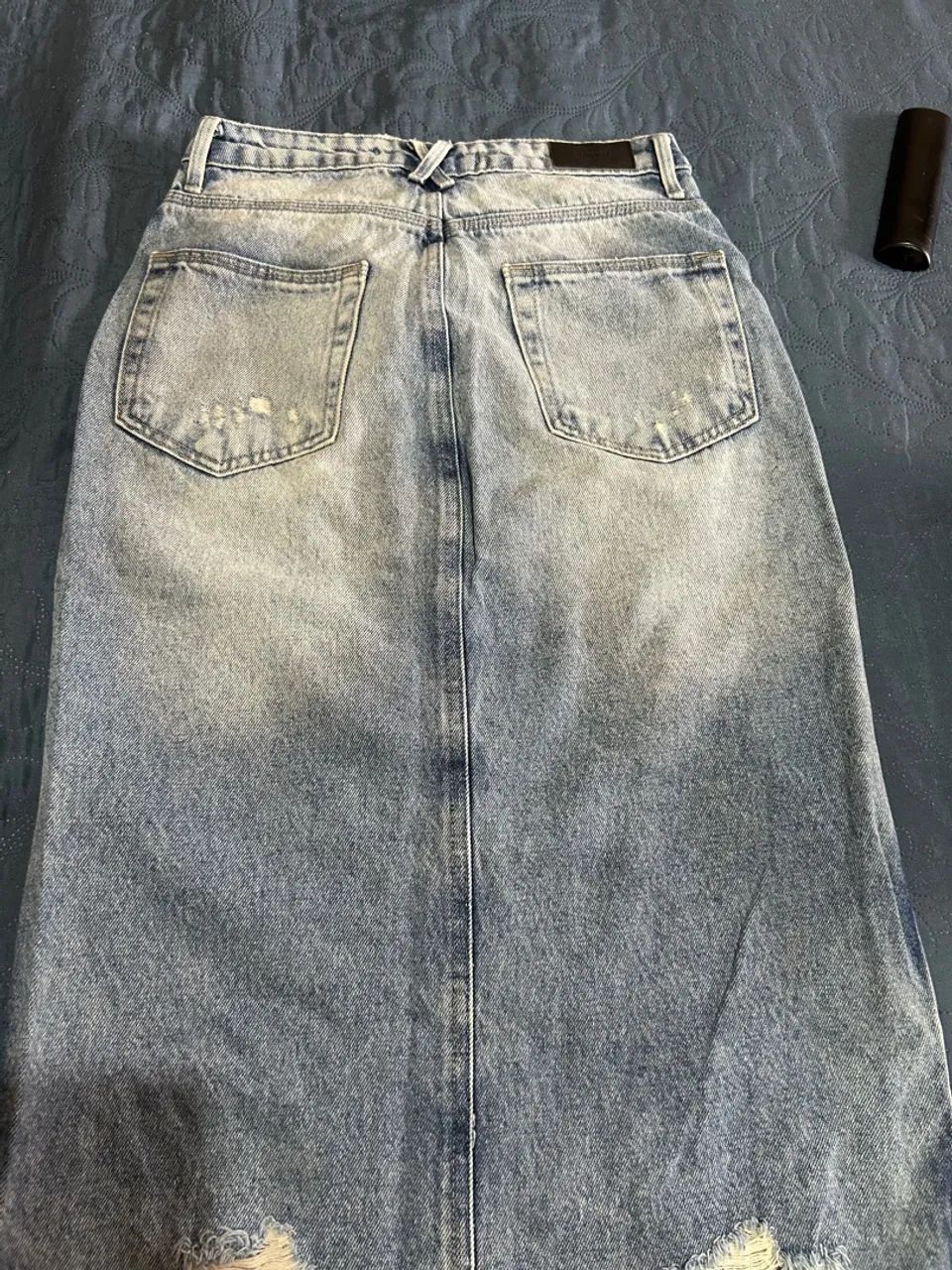 Saia Jeans Destroyed com Detalhes - Foto 2