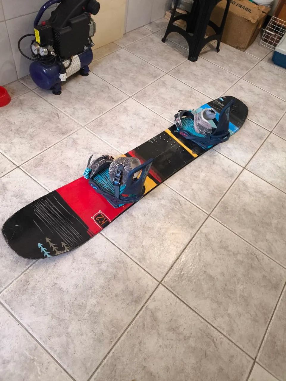 Prancha de snowboard ks2 162 + bindings ski neve 