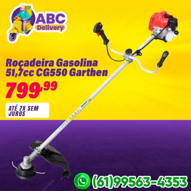 Roçadeira Gasolina 51,7cc CG550 Garthen