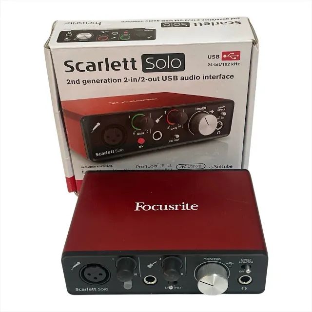 Interface de Audio Focusrite Scarlett Solo - Microfones e