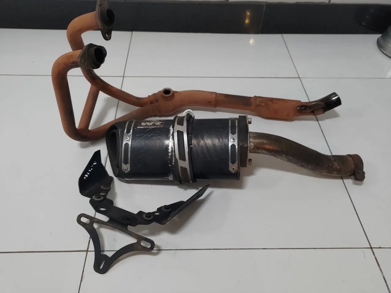 Escapamento, ponteira e rabeta ninja 250