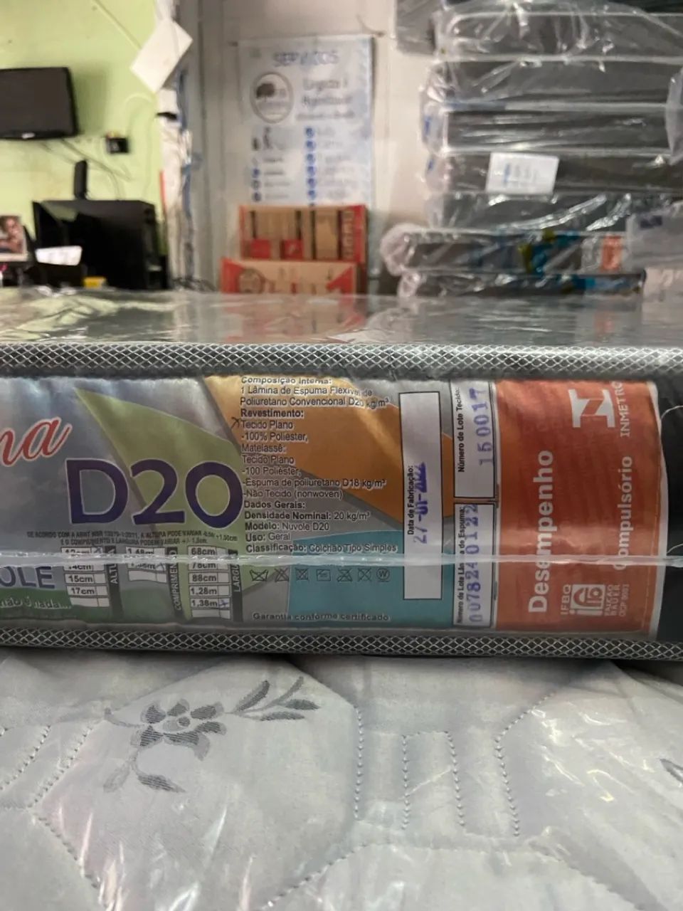 Colchão de Casal Novo , Densidade 20 com certificação Inmetro! - Foto 2