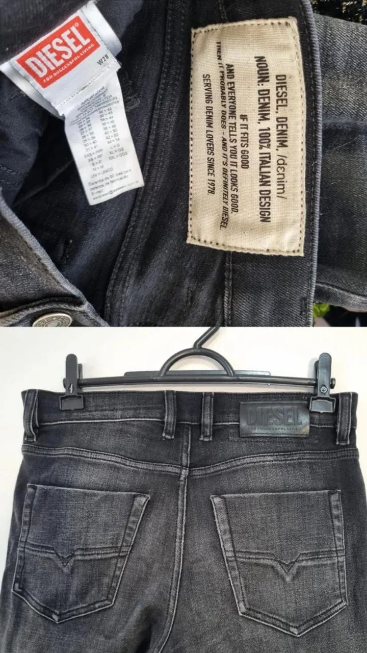 Calça jeans preta skinny Diesel - Foto 4