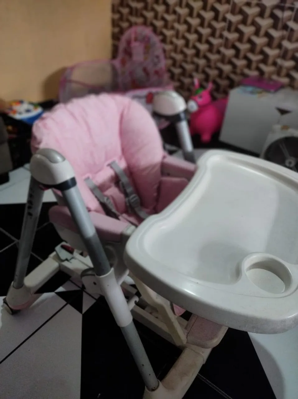 Cadeira de Alimentação Bebê - Rosa