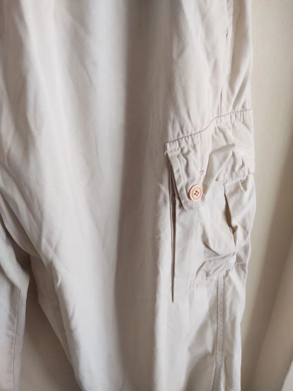 calça bolso creme tamanho GG veste 48  - Foto 4