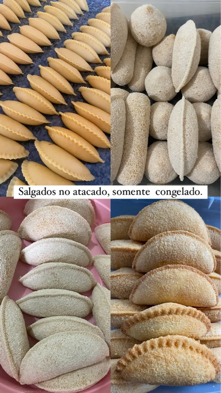 Salgados congelados para revenda