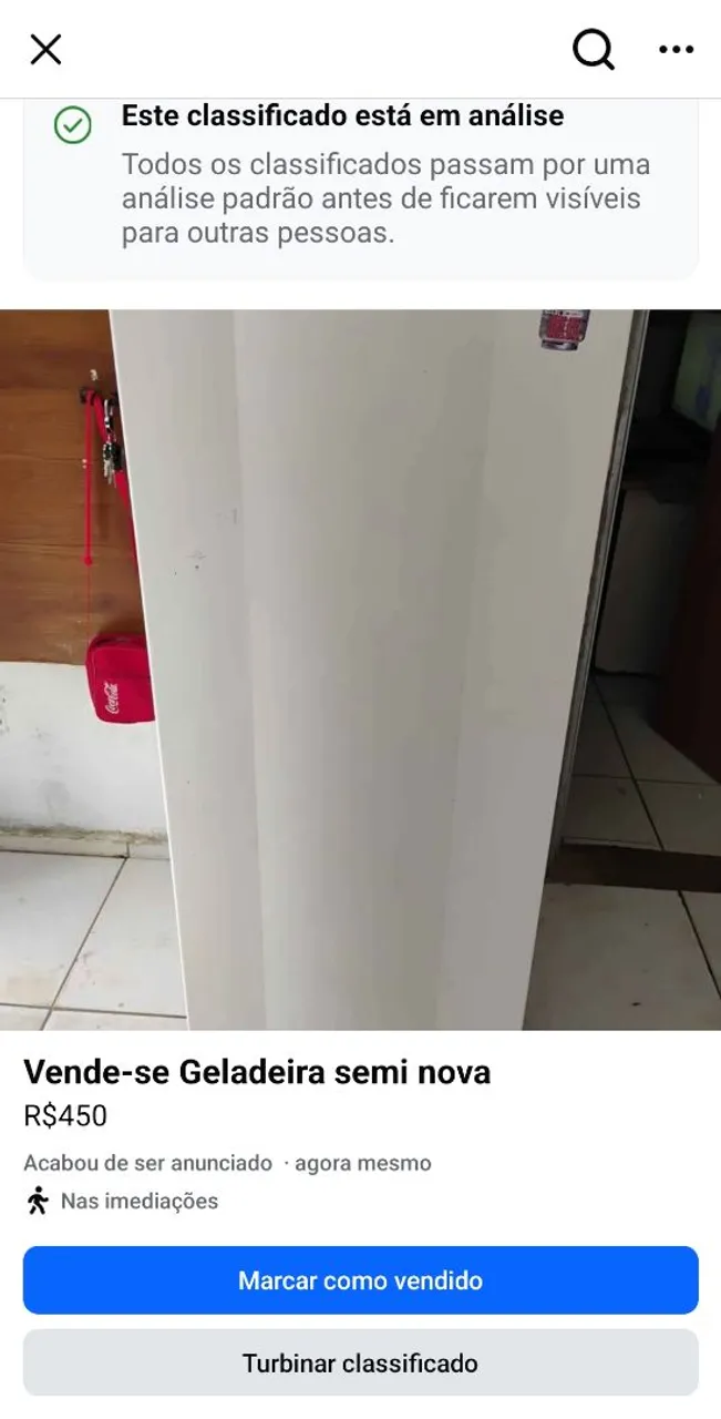Geladeira semi nova