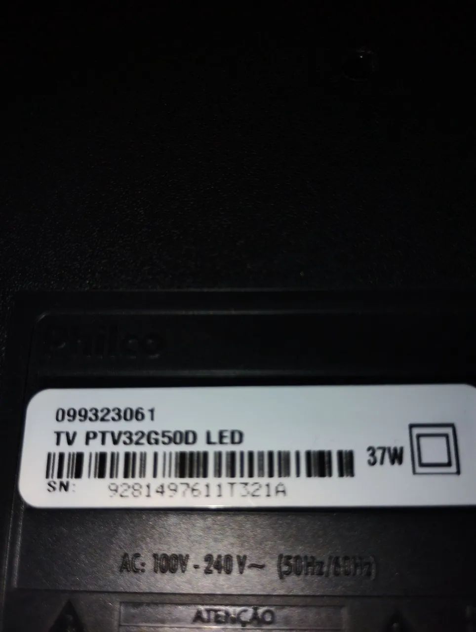 TV Philco LED 32 Polegadas Modelo PTV32G50D com tela danificada - Foto 2