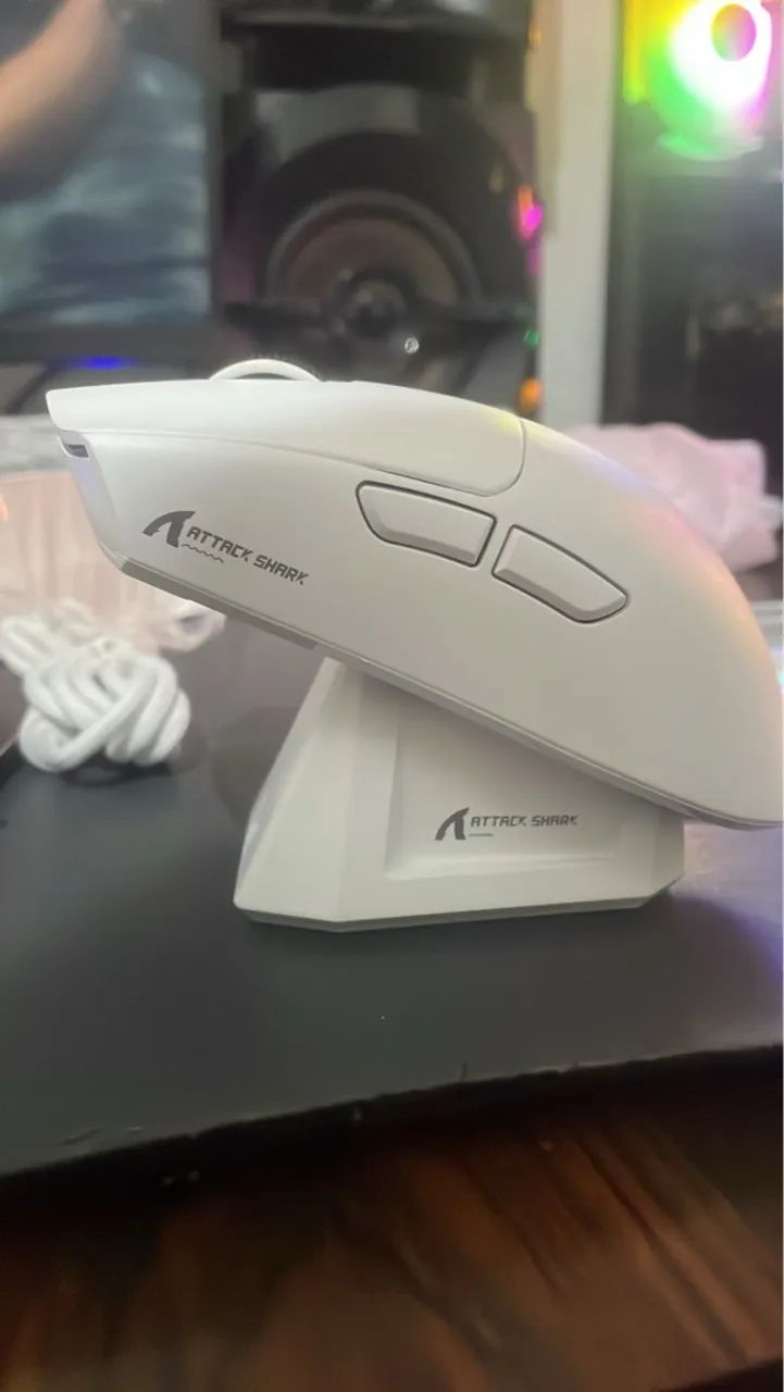 Mouse Bluetooth branco Attack Shark X11 PAW 3311 - Foto 3