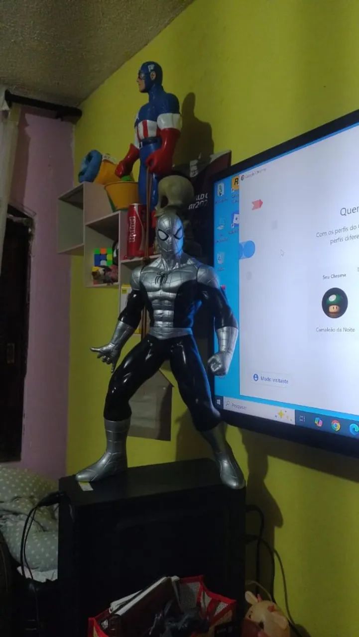 Homen Aranha Prata 30 Centímetros 