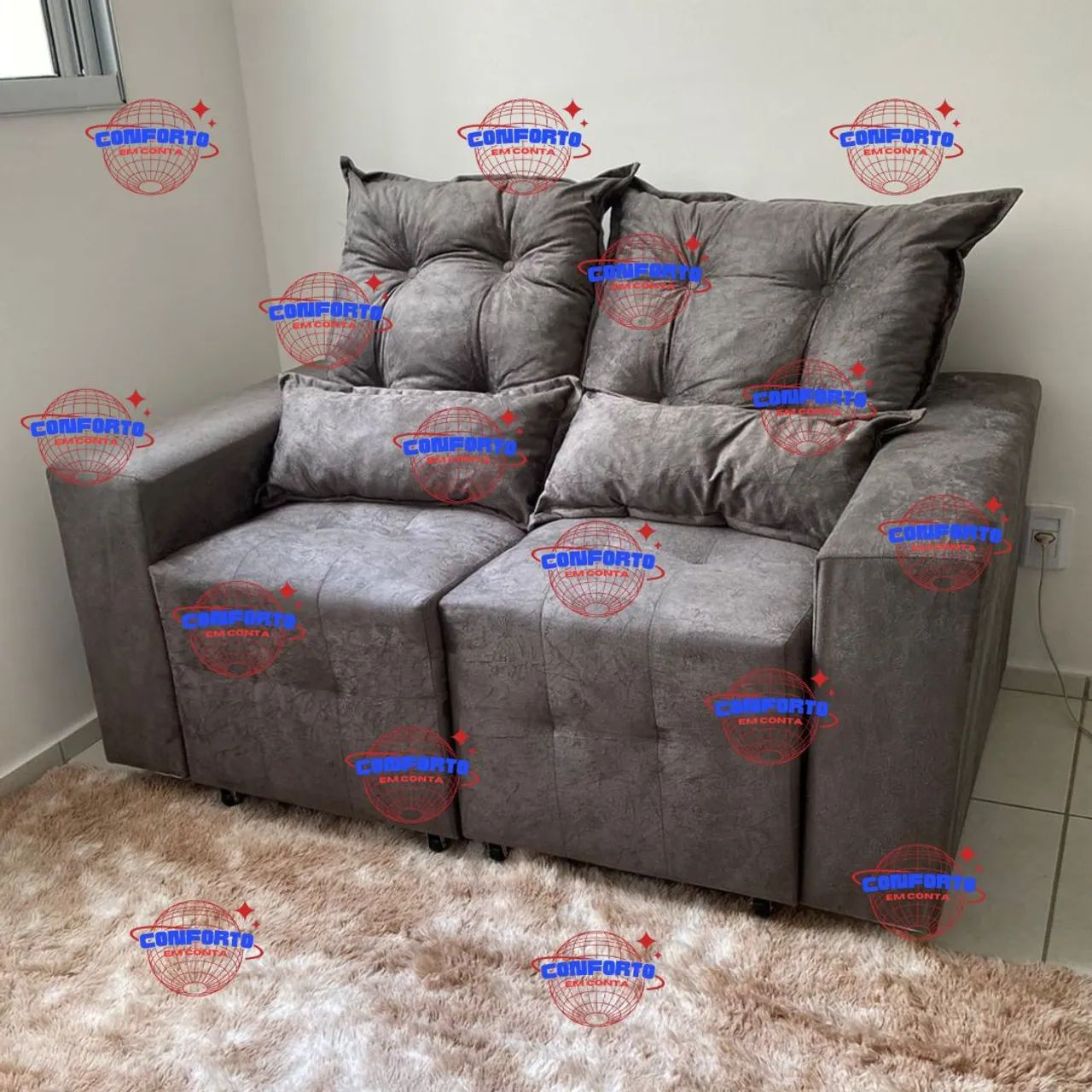 Sofá Mini retratil 1.50 ? Novo diretamente da fábrica  - Foto 3
