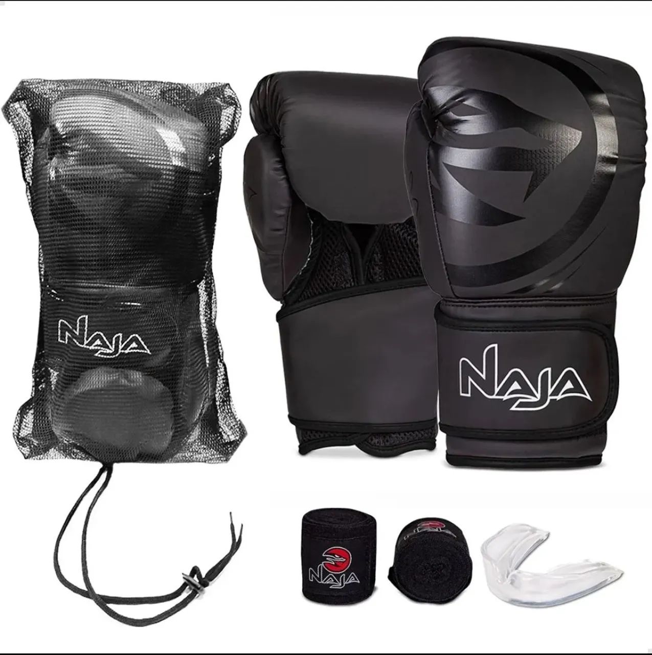 Kit Luvas de Boxe/Muay Thai Naja - Completo - NOVO