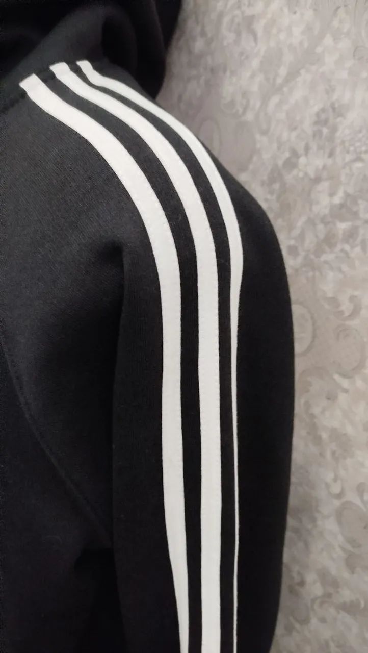 Moletom Adidas oversize com Capuz e Listras - Foto 3
